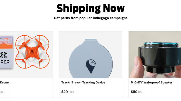 Indiegogo Shipping Now